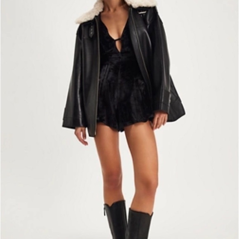NEW Free People Velvet Romper - Picture 3 of 5